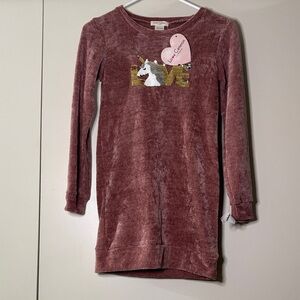 Girls' Pink Unicorn Long Sleeve Top